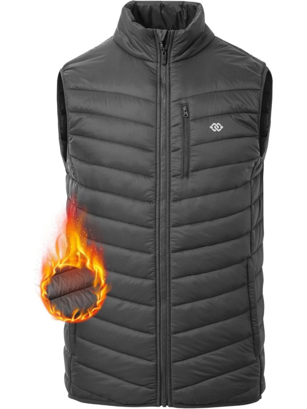 Men's Sleeveless Puffer Vest - Lightweight Mock Neck Down Jacket for Winter